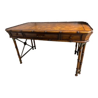 Hooker Furniture Faux Bamboo Desk For Sale