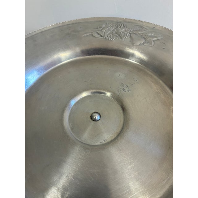 Everlast Vintage Everlast Hand-Wrought Aluminum Pedestal Lazy Susan For Sale - Image 4 of 10