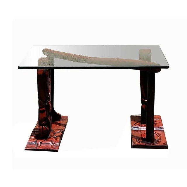 Lacquered Wood and Glass Coffee Table, Italy, 1960s For Sale - Image 4 of 9