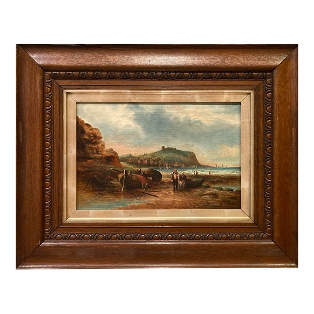 19th Century Marine Painting quot Dry Docket Boat quot Framed Chairish