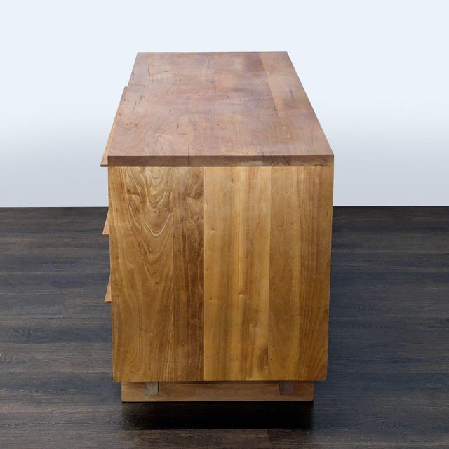 Room & Board Room & Board Cherry Wood Sideboard With Glass Cabinet Door and Drawers For Sale - Image 4 of 11