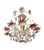 Glass 1980s Italian Murano Style Pink Floral Glass Chandelier With Crystals For Sale - Image 7 of 18