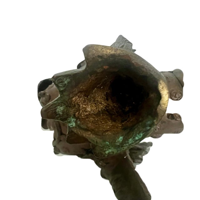 Ornate Antique Nepalese Bronze Buddhist Lion or Foo Dog Sculpture For Sale - Image 11 of 11