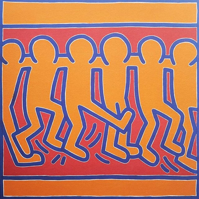 1990s Original gorgeous Keith Haring lithograph number 35 of 150 (the numbers are signed in pencil) Contains the...