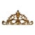 Vintage Italian Giltwood Wall Ornament, Architectural Pediment, Acanthus Scroll & Shell Motif For Sale