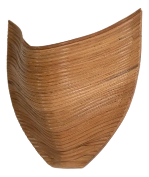 Handcrafted Sculptural Uplight 'Aurora' Pencil Reed Wall Sconce