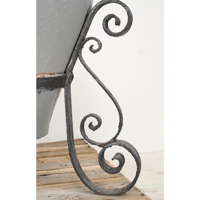 Metal Mid 20th Century Grand Scale Spanish Revival Concrete Garden Planter For Sale - Image 7 of 10