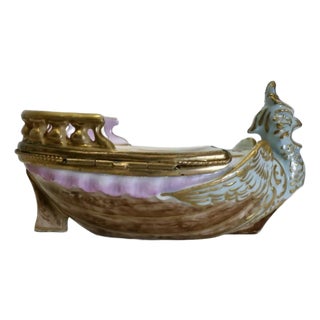 19th Century Meissen Porcelain Trinket Box For Sale