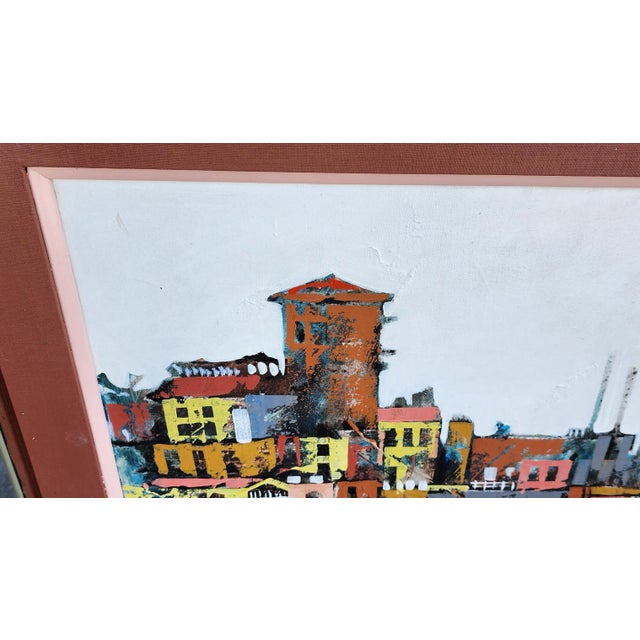 Textile Ernst Aebi (American/Swiss, 1896-1972) Oil on Canvas Nautical Ship Framed Painting For Sale - Image 7 of 9