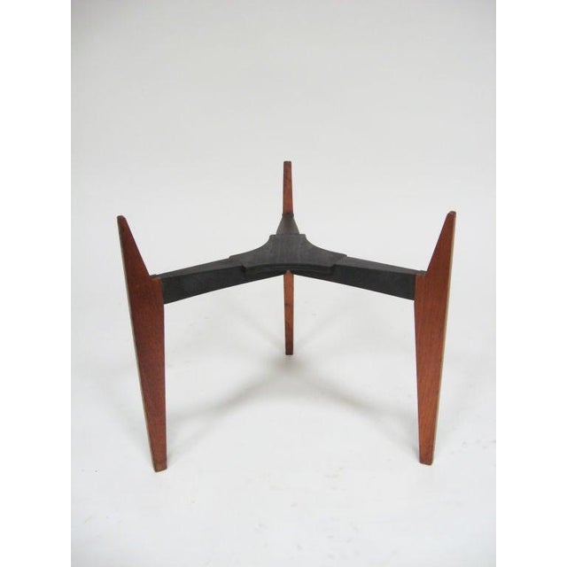 Mid 20th Century Danish Teak Catch-All / Planter With Enamel Bowl For Sale In Chicago - Image 6 of 7