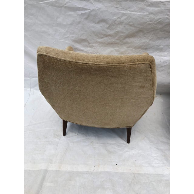 Vintage Mid Century Atomic Chairs. Tufted back and tapering legs complement the looks of these chairs. Newly upholstered...