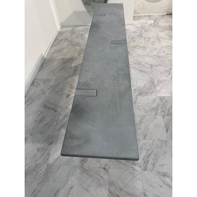 Gray Angelo Mangiarotti '' Inca'' Series Console Table for Skipper 1970s For Sale - Image 8 of 9