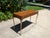 Late 20th Century Burl French Empire Style Console Table With Brass Legs For Sale - Image 11 of 11