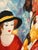 Vintage Postmodern Figurative Oil Painting of Two Women – Tarkay Style For Sale - Image 4 of 6