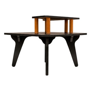Brazilian Modern Two-Tier Accent Table in Marine Plywood by José Zanine Caldas, Brazil, 1950s For Sale