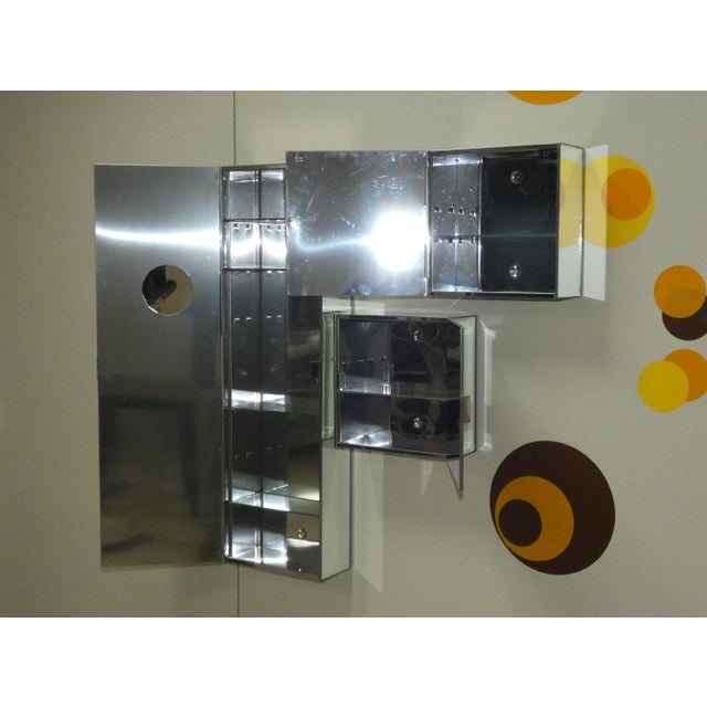 Vintage Italian Mirrored Cabinets, 1970s, Set of 3 For Sale - Image 12 of 18