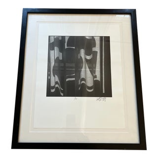 Vintage Frank Stewart “Berlin” Abstract Black and White Framed Print Signed and Numbered For Sale