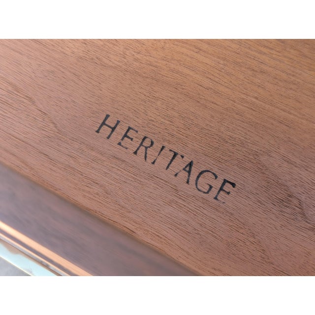 Refinished Mid Century Walnut End/Coffee Table by Heritage, C1960s For Sale - Image 9 of 17