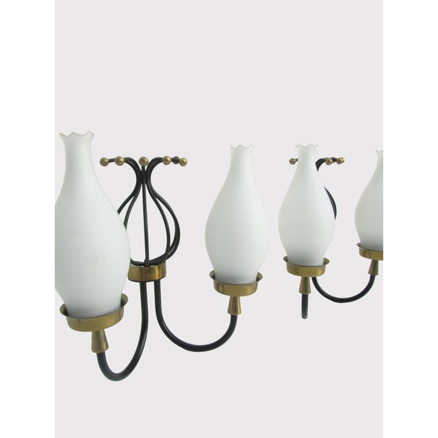 1950s Wall Light Sconces attributed to Angelo Lelii for Arredoluce, Italy, 1950s, Set of 2 For Sale - Image 5 of 12