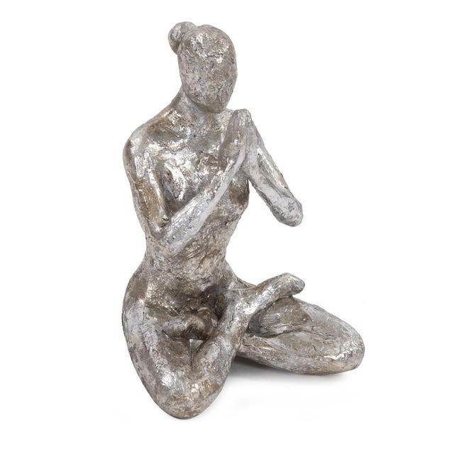 Namaste! Achieve inner peace with our Lotus Yoga Pose Figure. It features an abstract figure in posed in a lotus position...