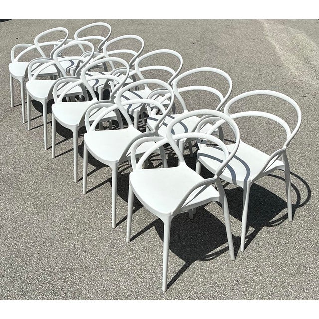 Vintage Set of 10 Mila Stacking Chairs by Siesta For Sale - Image 9 of 10