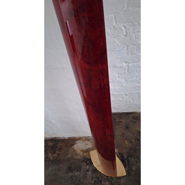 Mid-Century Modern Model 2591 Floor Lamp in Lacquered Parchment from Aldo Tura, Italy, 1970s For Sale - Image 3 of 18