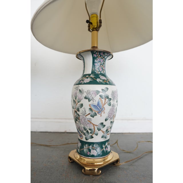 Vintage Floral Porcelain Table Lamps (Set of 2) For Sale - Image 9 of 12