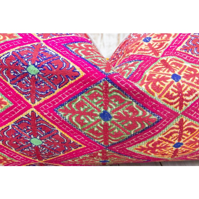 Early 21st Century Antique Kamali Sindh Silk Pillow For Sale - Image 5 of 10