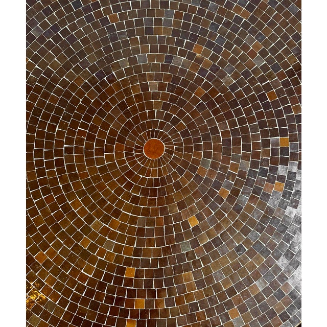 Moroccan Outdoor 60" Round Mosaic Dining Table For Sale - Image 3 of 7