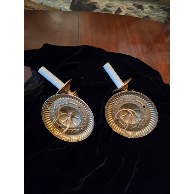 Mid-Century Modern Vintage Mid Century Modern Caldwell Style Pr Sconces For Sale - Image 3 of 11