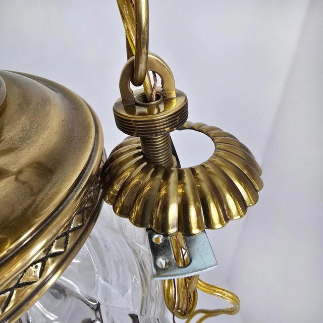 Hinkley Plantation Hanging Pineapple Pendant Light – Solid Brass Fixture For Sale - Image 11 of 13