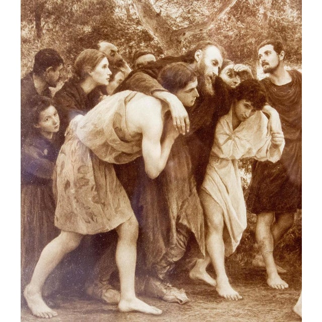 Eugene Burnand, Gospel Scene with Banquet Guests, 1900, Engraving, Framed For Sale - Image 8 of 11