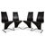 Model 7800 Chairs in Black Leather from Rolf Benz, Set of 4 For Sale - Image 16 of 16