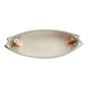 1940s Hutschenreuther Selb Bavaria Porcelain Oval Serving Platter