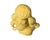 Mid-Century Modern Vintage Mid Century Modern Ceramic Dog Poodle Mint MCM Kitsch 1950s Yellow Gold For Sale - Image 3 of 9