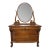 Vintage Tiger Oak Victorian Dresser With Beveled Mirror & Clawfeet. For Sale