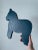 Swedish 1990’s Hand Painted Wood Dala Horse “welcome” Valkommen Sign For Sale - Image 4 of 11