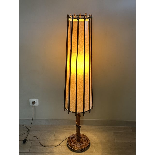 Vintage Rattan Floor Lamp, 1960s For Sale - Image 14 of 18