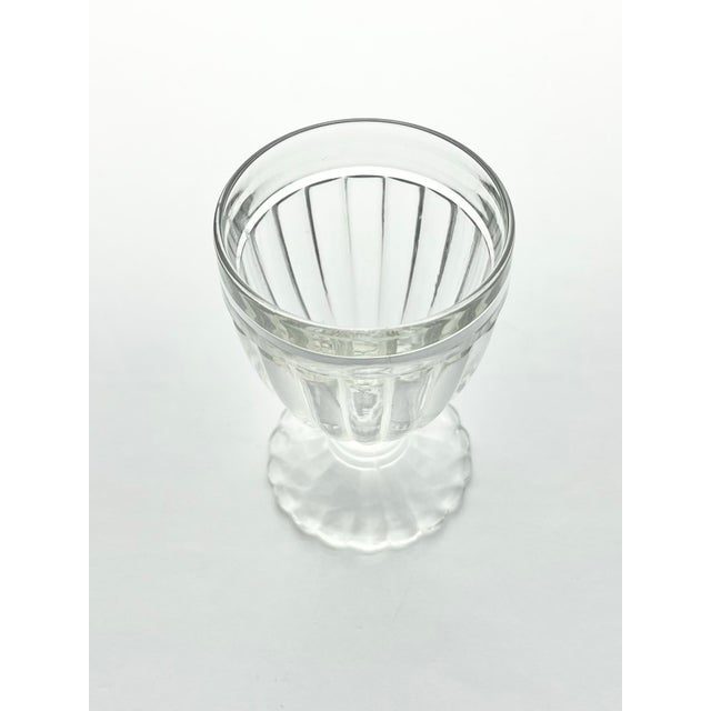 1970s 1970s Vintage Clear Ribbed Footed Juice Tumbler Glasses - Set of 8 For Sale - Image 5 of 7
