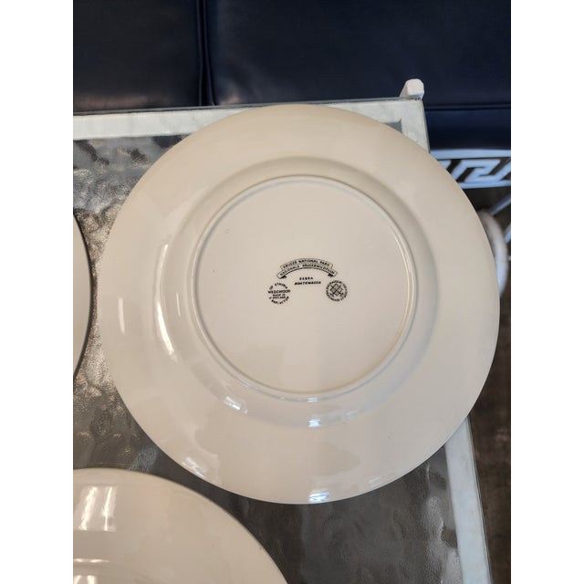 Mid 20th Century Wedgwood Etruria Kruger National Park Jungle Animal Dinner Plates - Set of 5 For Sale - Image 10 of 12