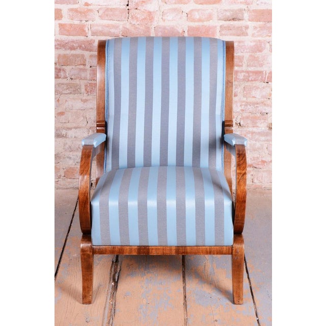 Biedermeier Lounge Chairs in Oak, Spruce and Walnut, Austria, 1830s, Set of 2 For Sale - Image 6 of 16