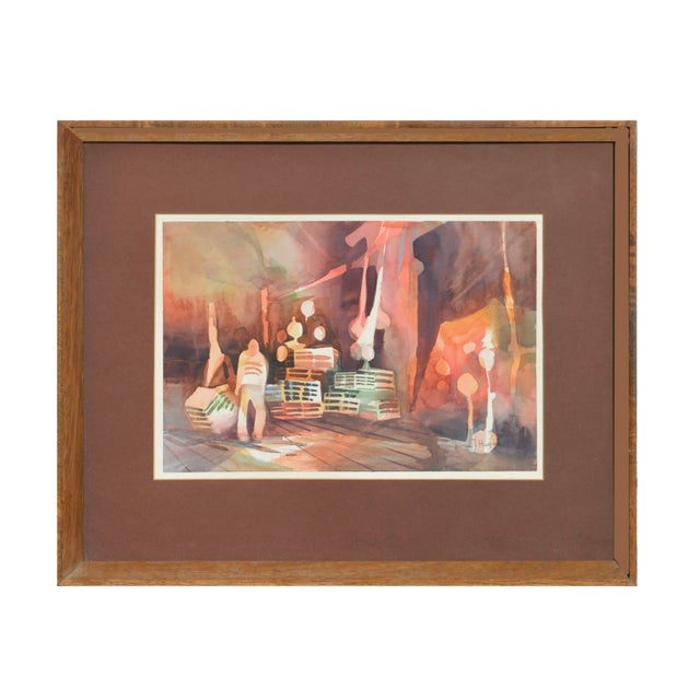 1980s Monterey Bay Crab Fisherman by James Tazewell Hughins For Sale - Image 5 of 5