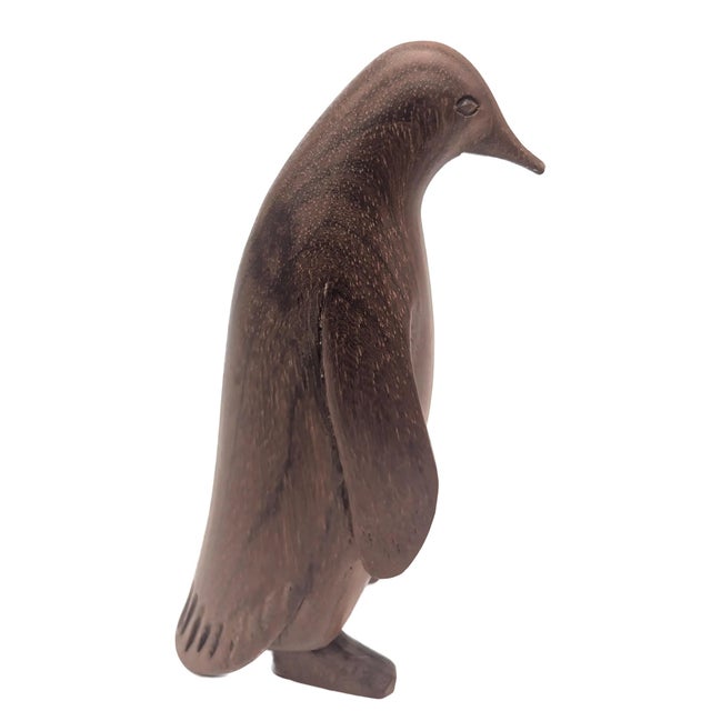 Mid-Century Modern Mid 20th Century Danish Teak Wood Penguin Figurine For Sale - Image 3 of 10