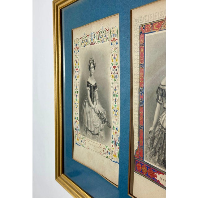 Antique 1845 Hand-Colored Ballet Triptych - "Beauties of the Opera" For Sale - Image 11 of 15