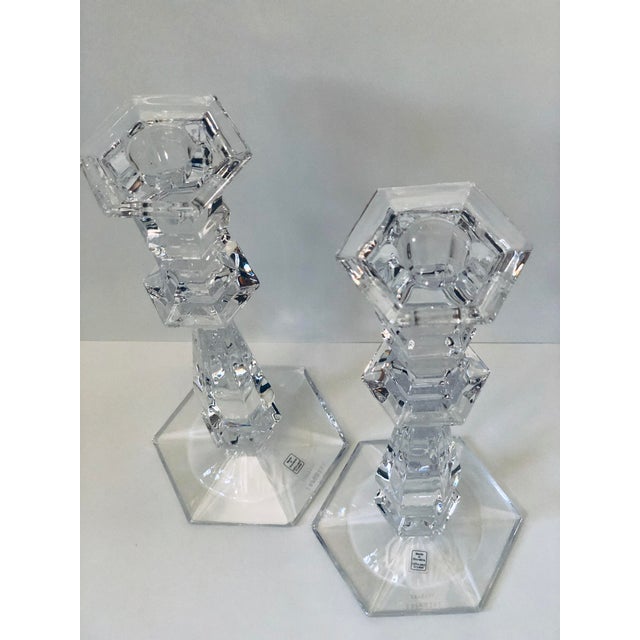 Vintage Slovenian Imperial Lead Crystal Candlesticks a Pair Chairish