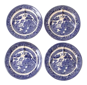 Allertons Blue Willow Plates - Set of 4