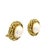 Italian Italian 18k Gold Mabe Pearl & Diamond Earrings, Circa 1980, Pair For Sale - Image 3 of 13