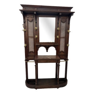20th Century Louis XVI Console Coat Rack with Bronze Panthers For Sale