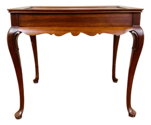 Vintage Queen Anne Style Mahogany Tea Table