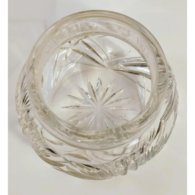 Sterling Cut Glass Art Nouveau Repousee Powder Jar For Sale - Image 10 of 13